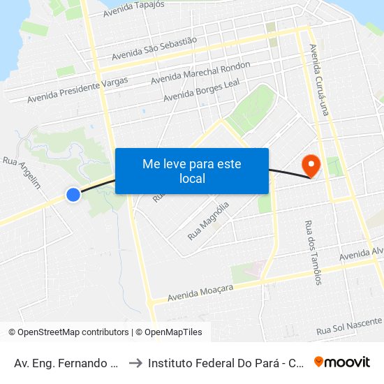 Av. Eng. Fernando Guilhon, 243 to Instituto Federal Do Pará - Campus Santarém map