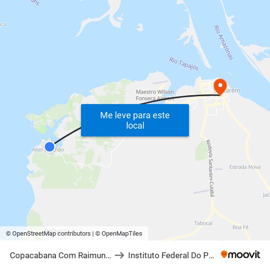 Copacabana Com Raimundo Branco | Sentido Leste to Instituto Federal Do Pará - Campus Santarém map