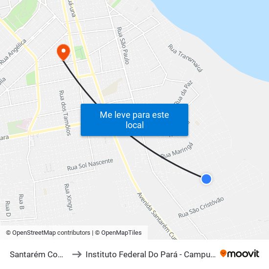 Santarém Com Jutaí to Instituto Federal Do Pará - Campus Santarém map