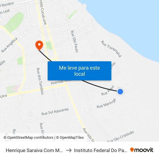 Henrique Saraiva Com Maringá | Sentido Sudeste to Instituto Federal Do Pará - Campus Santarém map