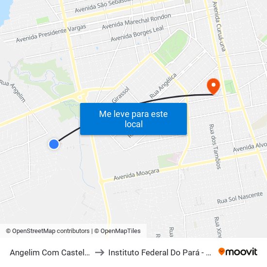 Angelim Com Castelo | Sentido Sul to Instituto Federal Do Pará - Campus Santarém map