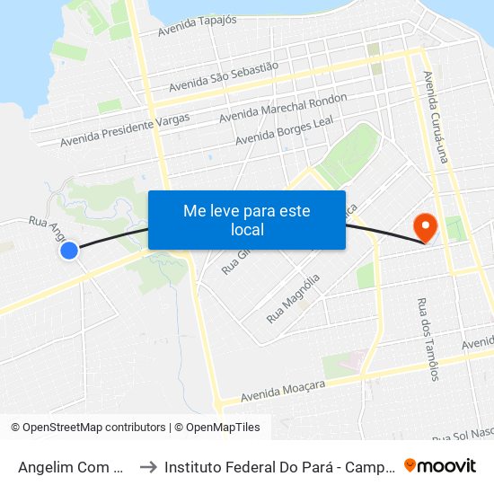 Angelim Com Pinheiro to Instituto Federal Do Pará - Campus Santarém map