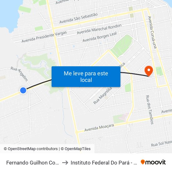 Fernando Guilhon Com Ponta Negra to Instituto Federal Do Pará - Campus Santarém map