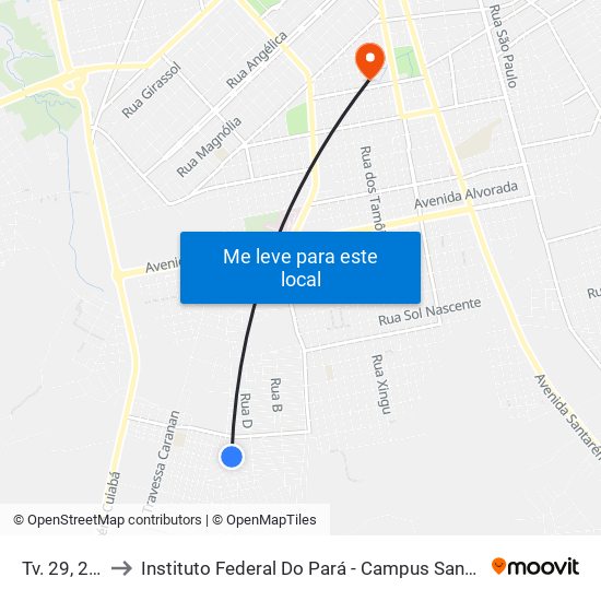Tv. 29, 221 to Instituto Federal Do Pará - Campus Santarém map