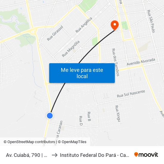 Av. Cuiabá, 790 | Terraplena to Instituto Federal Do Pará - Campus Santarém map