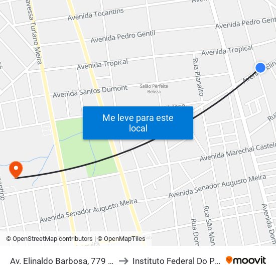 Av. Elinaldo Barbosa, 779 | Consultório Odontológico to Instituto Federal Do Pará - Campus Santarém map