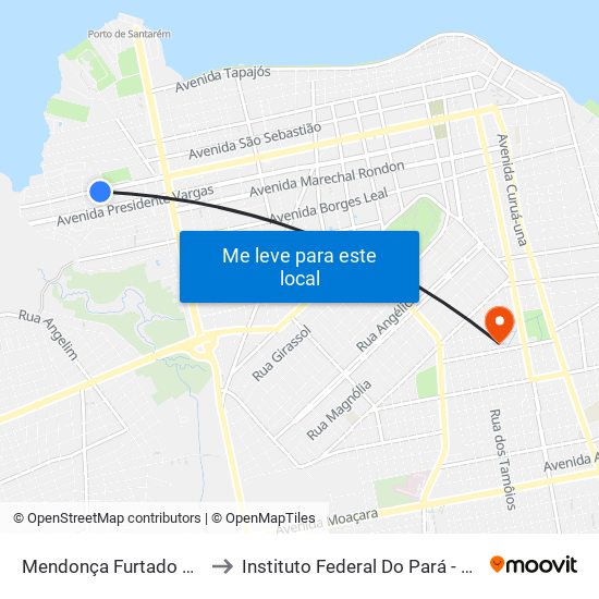 Mendonça Furtado Com Almirante to Instituto Federal Do Pará - Campus Santarém map