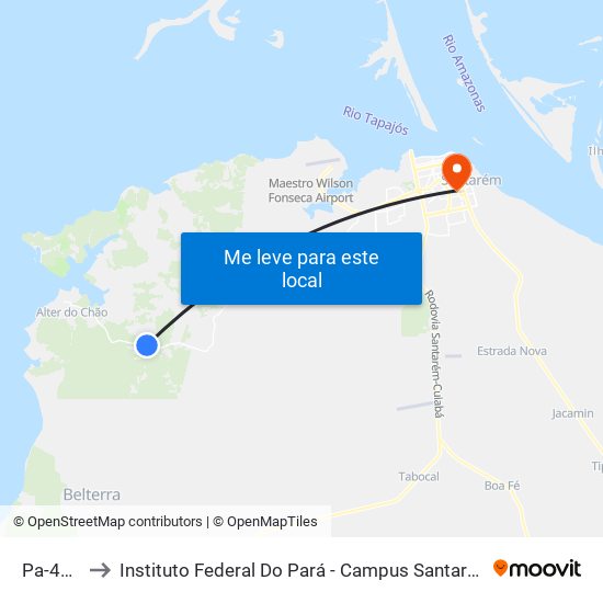 Pa-457 to Instituto Federal Do Pará - Campus Santarém map