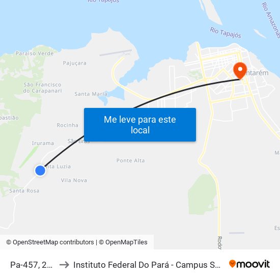 Pa-457, 2318 to Instituto Federal Do Pará - Campus Santarém map