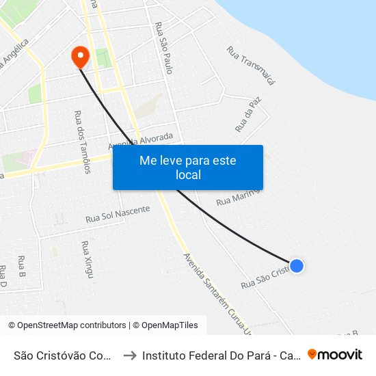 São Cristóvão Com Santarém to Instituto Federal Do Pará - Campus Santarém map