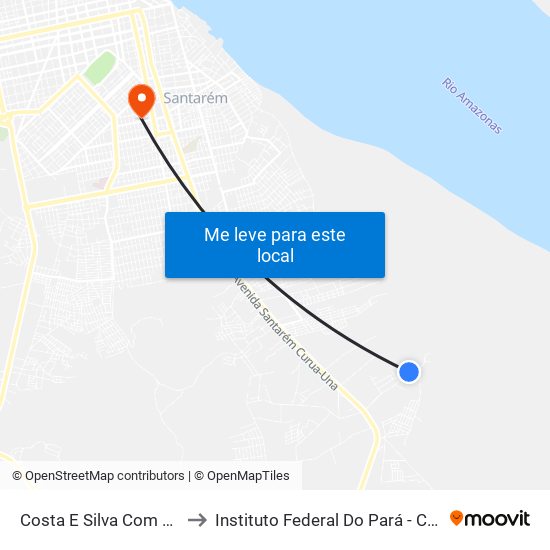 Costa E Silva Com São Joaquim to Instituto Federal Do Pará - Campus Santarém map