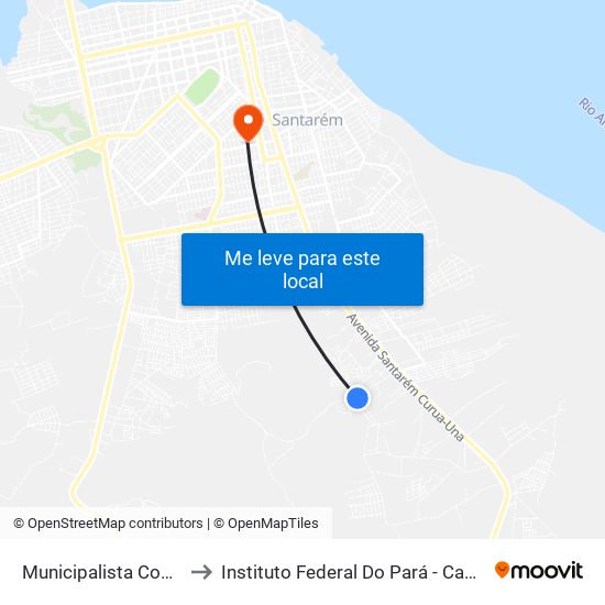 Municipalista Com Mutunuí to Instituto Federal Do Pará - Campus Santarém map
