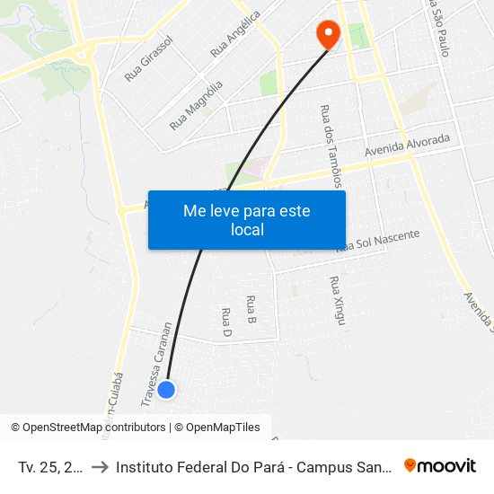 Tv. 25, 231 to Instituto Federal Do Pará - Campus Santarém map