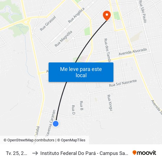 Tv. 25, 2934 to Instituto Federal Do Pará - Campus Santarém map