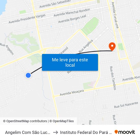 Angelim Com São Lucas | Sentido Norte to Instituto Federal Do Pará - Campus Santarém map
