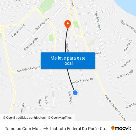 Tamoios Com Monte Alegre to Instituto Federal Do Pará - Campus Santarém map