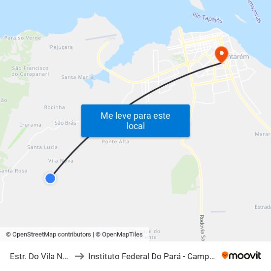 Ramal to Instituto Federal Do Pará - Campus Santarém map