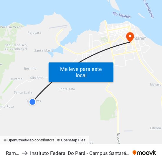 Ramal to Instituto Federal Do Pará - Campus Santarém map