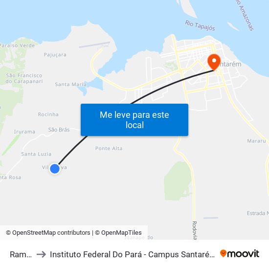 Ramal to Instituto Federal Do Pará - Campus Santarém map
