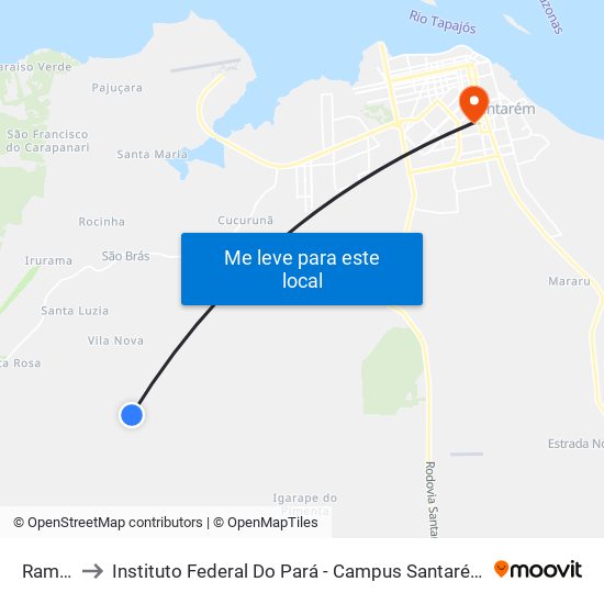 Ramal to Instituto Federal Do Pará - Campus Santarém map
