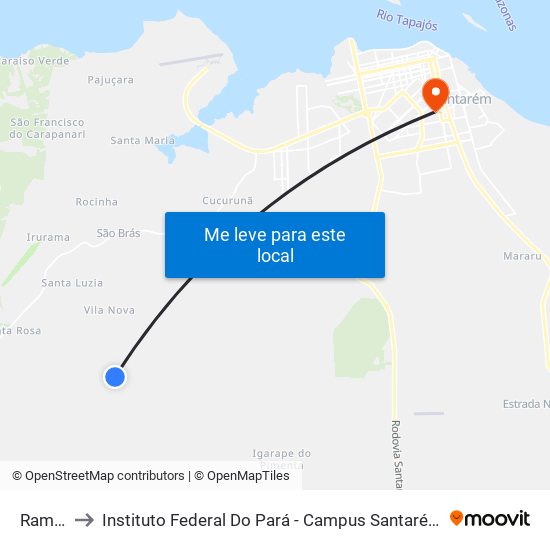 Ramal to Instituto Federal Do Pará - Campus Santarém map