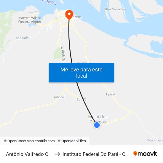 Antônio Valfredo Com Castelo to Instituto Federal Do Pará - Campus Santarém map