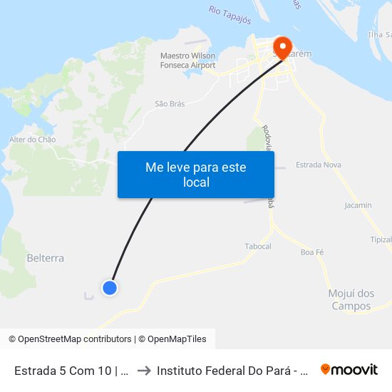 Estrada 5 Com 10 | Sentido Leste to Instituto Federal Do Pará - Campus Santarém map