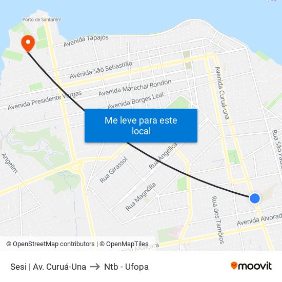 Sesi | Av. Curuá-Una to Ntb - Ufopa map