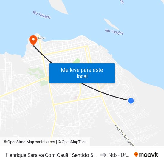 Henrique Saraiva Com Cauã | Sentido Sudeste to Ntb - Ufopa map