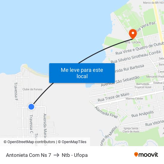 Antonieta Com Ns 7 to Ntb - Ufopa map