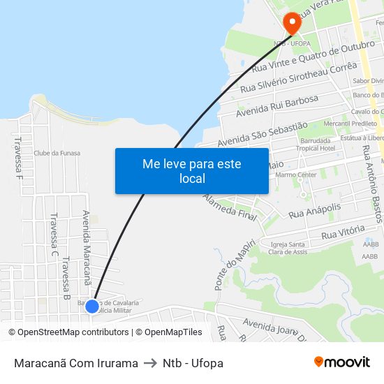 Maracanã Com Irurama to Ntb - Ufopa map