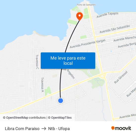 Libra Com Paraíso to Ntb - Ufopa map