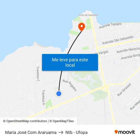 Maria José Com Araruama to Ntb - Ufopa map