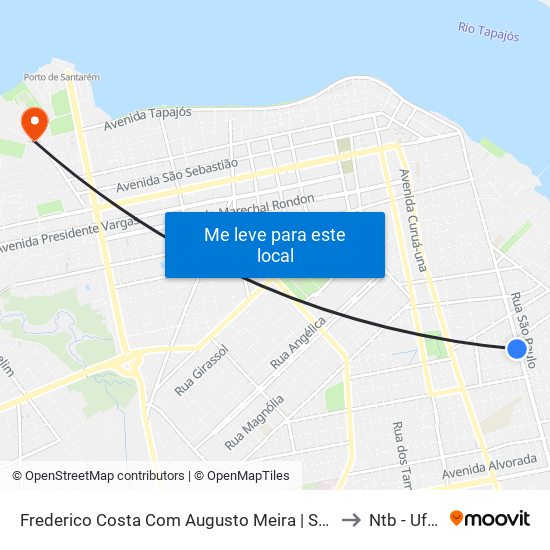 Frederico Costa Com Augusto Meira | Sentido Sul to Ntb - Ufopa map