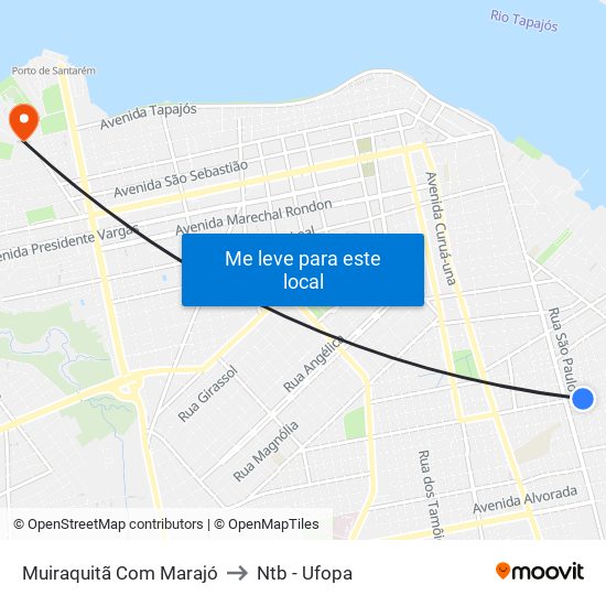 Muiraquitã Com Marajó to Ntb - Ufopa map