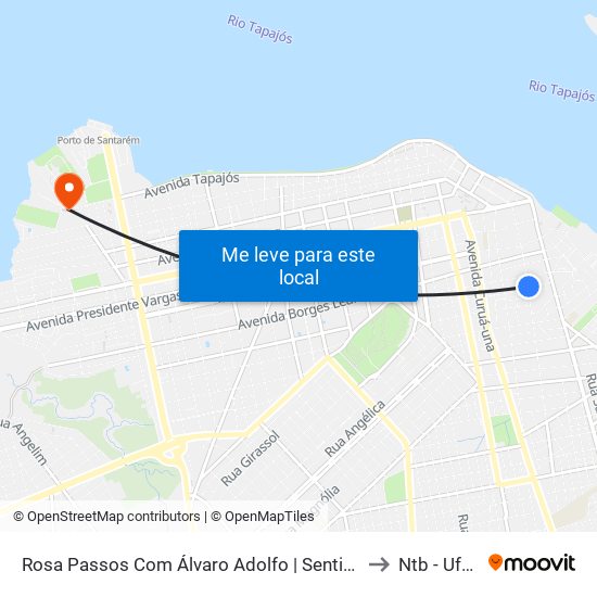 Rosa Passos Com Álvaro Adolfo | Sentido Norte to Ntb - Ufopa map