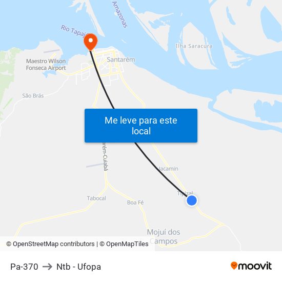 Pa-370 to Ntb - Ufopa map