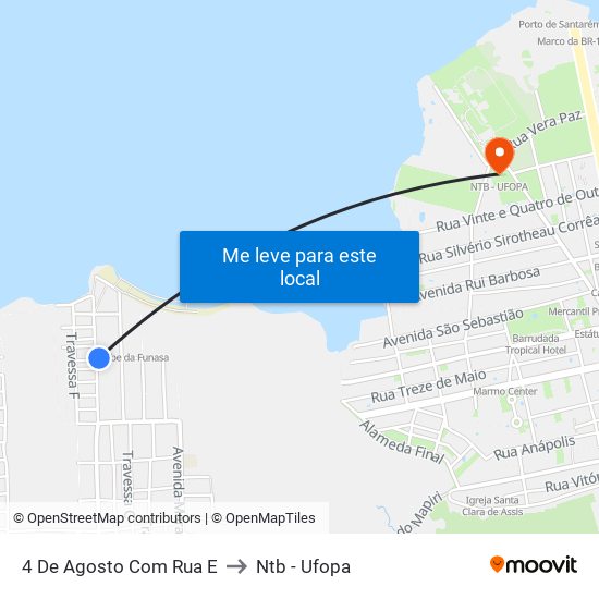 4 De Agosto Com Rua E to Ntb - Ufopa map