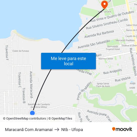 Maracanã Com Aramanaí to Ntb - Ufopa map