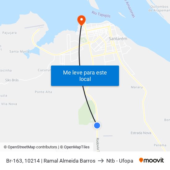 Br-163, 10214 | Ramal Almeida Barros to Ntb - Ufopa map