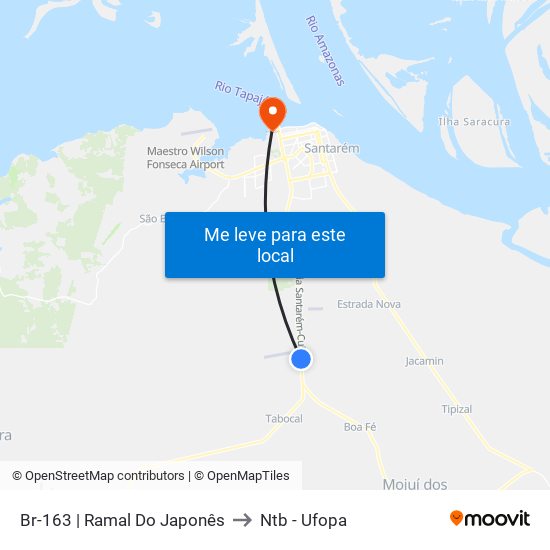 Br-163 | Ramal Do Japonês to Ntb - Ufopa map