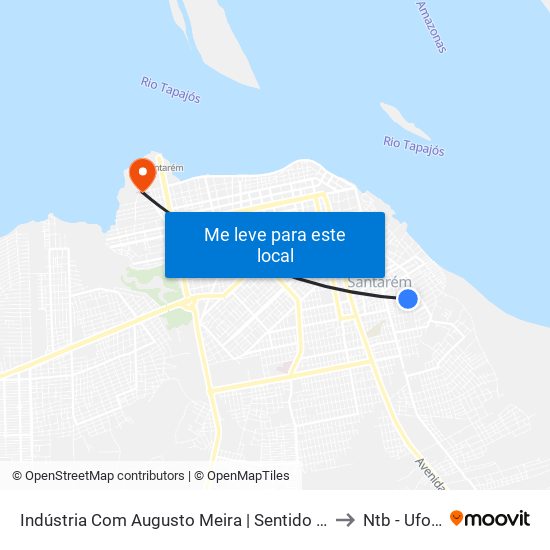 Indústria Com Augusto Meira | Sentido Norte to Ntb - Ufopa map