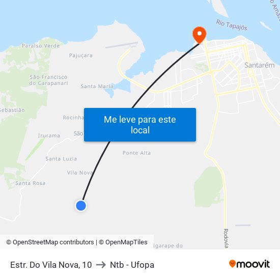 Ramal to Ntb - Ufopa map