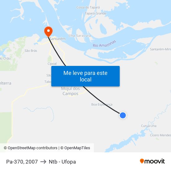 Pa-370, 2007 to Ntb - Ufopa map