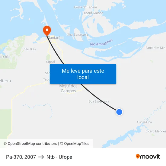 Pa-370, 2007 to Ntb - Ufopa map