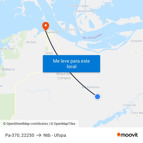 Pa-370, 22250 to Ntb - Ufopa map