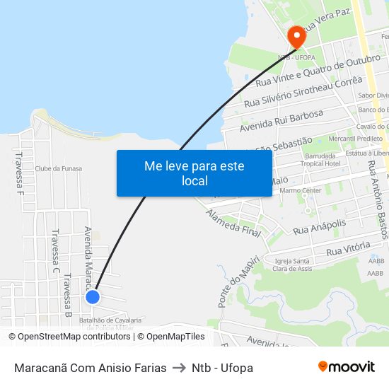 Maracanã Com Anisio Farias to Ntb - Ufopa map