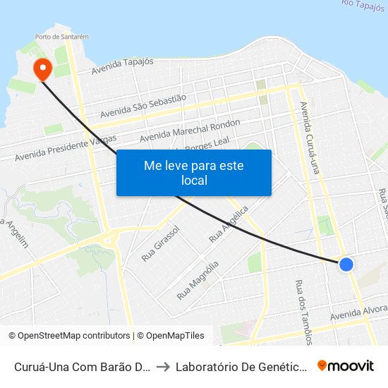 Curuá-Una Com Barão De São Nicolau to Laboratório De Genética Da Interação map