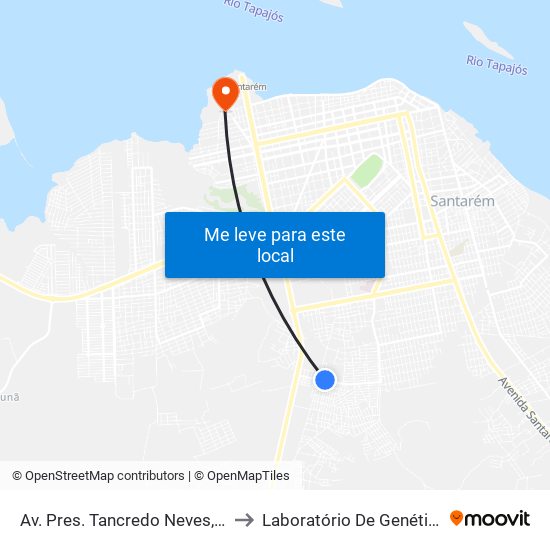 Av. Pres. Tancredo Neves, 426 | Ponto Final to Laboratório De Genética Da Interação map