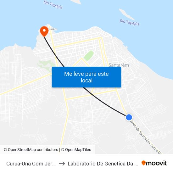 Curuá-Una Com Jerusalém to Laboratório De Genética Da Interação map